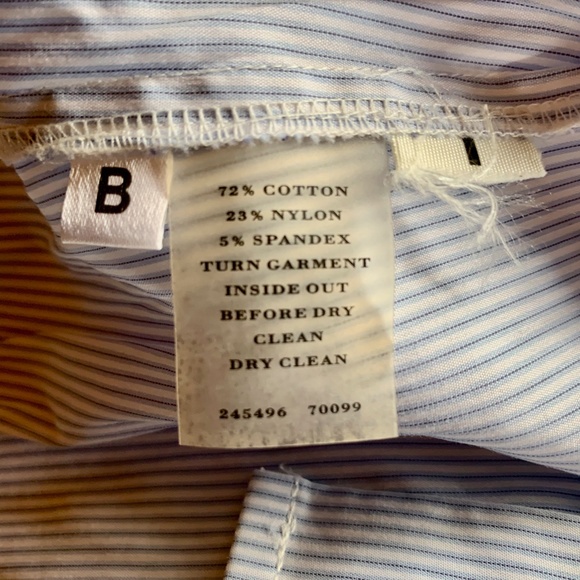 Ann Taylor Stretch Pinstripe Classic Career Blouse - Picture 7 of 8